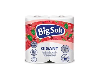 Utěrky kuchyňské papírové Big Soft Gigant, 2 ks