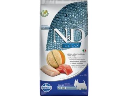 Granule pro psy N&D OCEAN DOG Adult Mini Salmon & Cod & Melon, 7 kg
