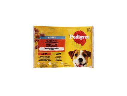 Kapsičky pro psy Adult hovězí/drůbeží v želé Pedigree, 4x100 g