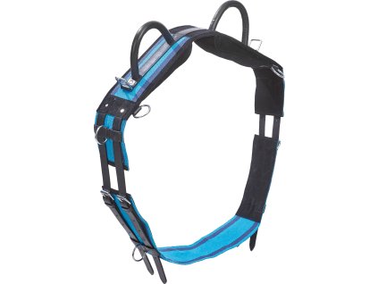 Obřišník lonžovací Double BUSSE, navy/sky blue