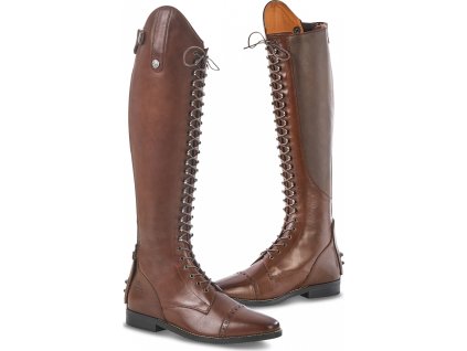 Boty jezdecké Laval BUSSE, širší lýtko/nízké, pro dospělé, hnědé