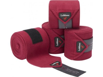 Bandáže fleecové Polo LeMieux, 4 ks, 2,45 m/3,8 m, mulberry