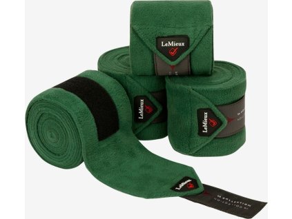 Bandáže fleecové Polo LeMieux, 4 ks, 2,45 m/3,8 m, hunter green