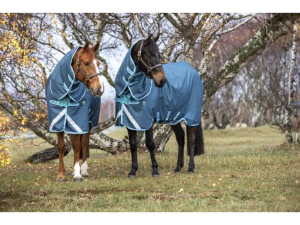 Deka výběhová Amigo AmEco 12 Plus, s krkem, 250 g, dark blue/sky blue & dark blue