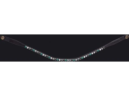 Čelenka PresTeq, black/emerald (Velikost PONY)