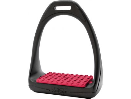 Třmeny plastové Reflex Compositi, 12 cm, pár, raspberry