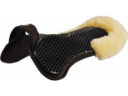 Dečka gelová Withers Free Hexagonal Soft Memory & Back Sheepskin Edge Acavallo, černá