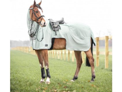 Deka jezdecká Moskito III BUSSE, proti hmyzu, smoke green/grey