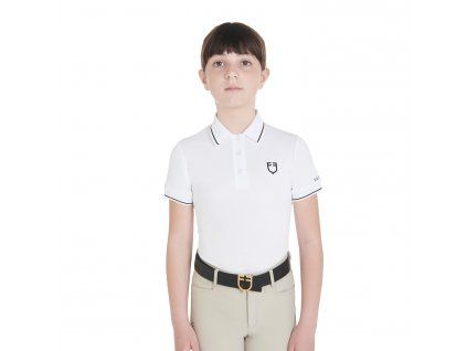 Triko polo Equestro, dětské, bílé (Velikost 10 let)