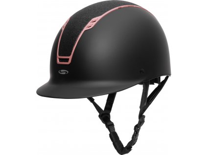 Helma jezdecká H22 SWING, black mat/shine/rosé gold
