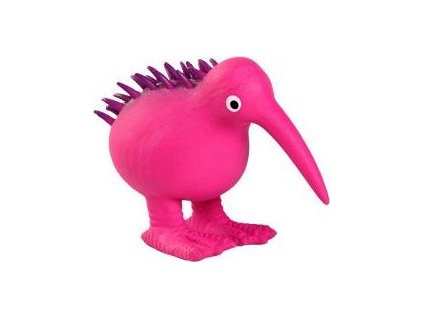 Hračka pro psy KIWI WALKER, pískací, 13,5 cm, růžová