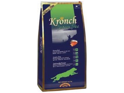 Granule pro psy KRONCH, Grain free, lososové, 13,5 kg