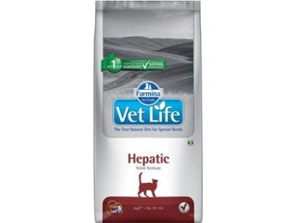 Granule pro kočky VET LIFE NATURAL, hepatic, 2 kg