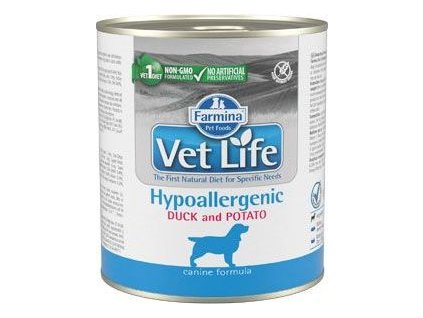 Konzerva pro psy VET LIFE NATURAL, hypoallergenic, 300 g