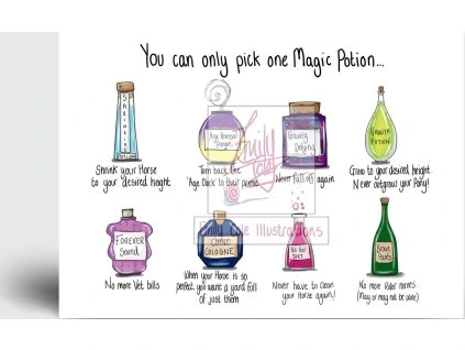 Magic potions greeting card