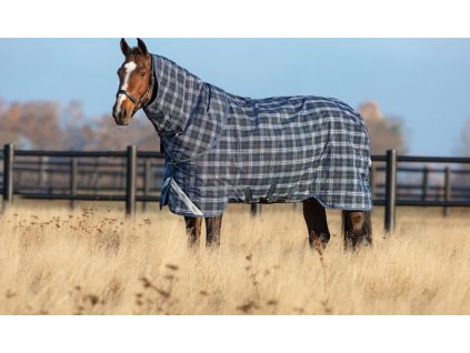 Deka nepromokavá Plus Rhino, s krkem, 0 g, navy check/indigo