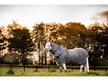 Deka výběhová Rhino Plus Hexagon Vari Layer®, s krkem, 250 g, grey/indigo & navy