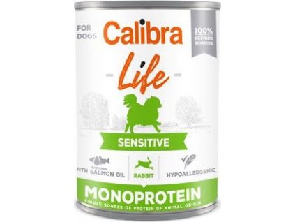 Konzerva pro psy CALIBRA, králík, 400 g