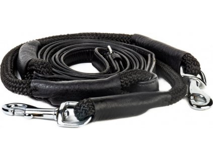 Otěže Tinver Soft F.R.A., 150/190 cm, černé