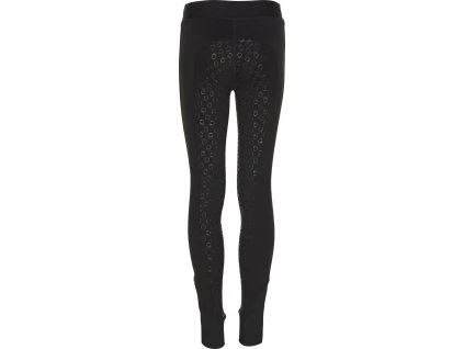 Legíny jezdecké Java Equipage, s gripem, zimní, dětské, černé (Velikost 92)