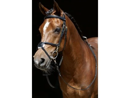 Uzdečka Mexican Style HKM, černá (Velikost PONY)