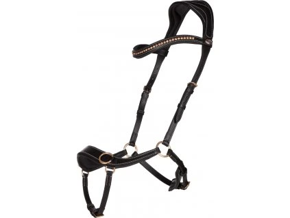 Uzdečka bezudidlová Anatomical QHP, černá (Velikost SHETTY)