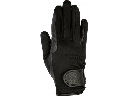 Rukavice jezdecké Softshell HKM, zimní, dětské, černé