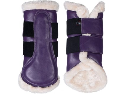 Kamaše drezurní Comfort Premium HKM, s beránkem, pár, purple