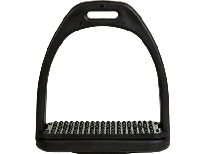 Třmeny plastové HKM, 12 cm, pár, černé