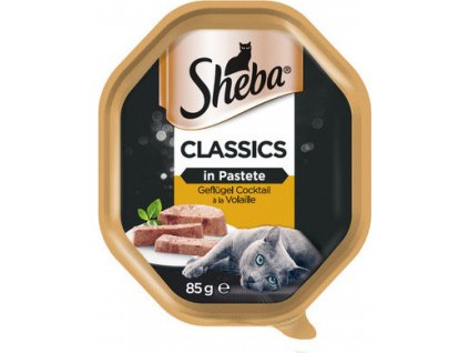 Paštika pro kočky Sheba, drůbeží koktejl, 85 g
