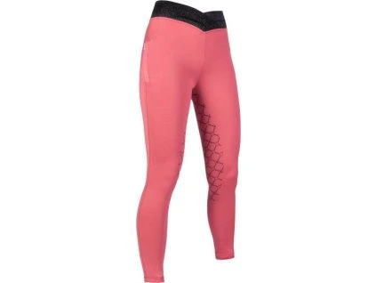 Legíny jezdecké Ruby HKM, s gripem, dětské, rusty red (Velikost 134-140)