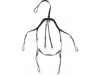 Poprsník kožený Luke HorseGuard, černý