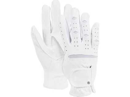 Rukavice jezdecké Versatile ELT, bílé (Velikost L)