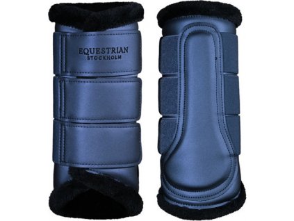Kamaše drezurní Dark Venice Equestrian Stockholm, s beránkem, pár, denim blue