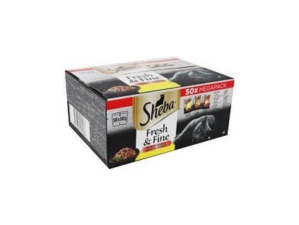 Kapsičky pro kočky Sheba Fresh&Fine, drůbeží výběr, 50x50 g