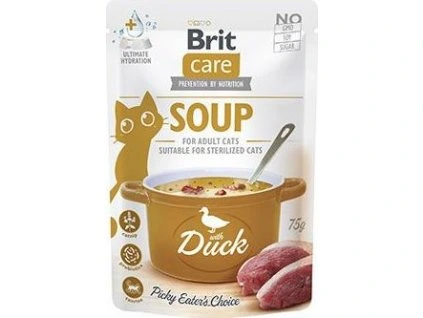 Polévka pro kočky Brit Care, s kachnou, 75 g