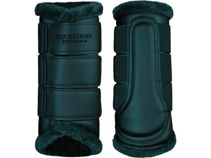 Kamaše drezurní Dramatic Monday Equestrian Stockholm, s beránkem, pár, dark green
