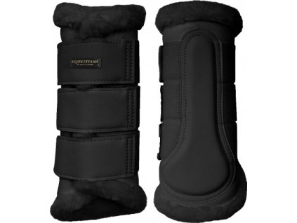 Kamaše drezurní Equestrian Stockholm, s beránkem, pár, black/gold