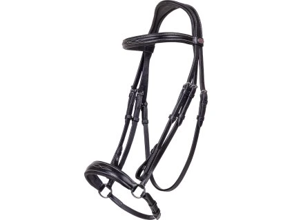 Uzdečka Luxury QHP, černá (Velikost PONY)