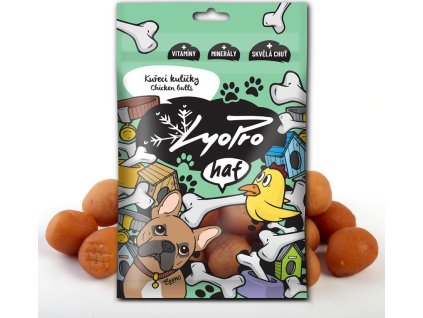 Pochoutka pro psy Lyopro, kuřecí kuličky, 70 g