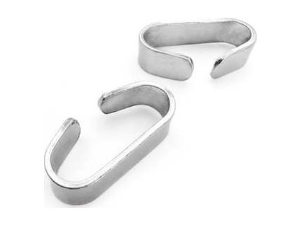 Háčky k podbradnímu řetízku Fager, pár, silver