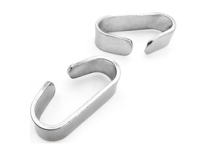 Háčky k podbradnímu řetízku Fager, pár, silver
