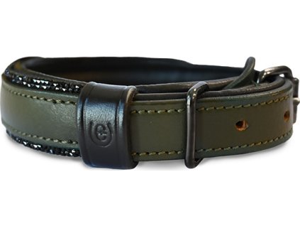 Obojek pro psy Glimmer Striking Valley Equestrian Stockholm, olive green