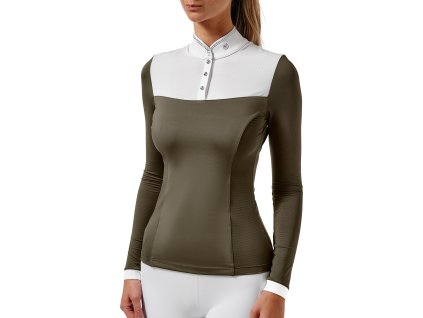 Triko závodní Revenew Striking Valley Equestrian Stockholm, olive green/white