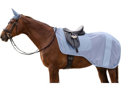 Deka jezdecká Rom Waldhausen, síťovaná, pastel blue