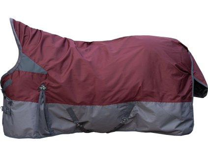 Deka výběhová Yukon HKM, s vyšším krkem, s fleecem, dark red/grey