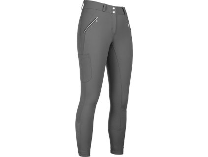 Rajtky jezdecké Lia HKM, s gripem, vyšším pasem, dětské, grey