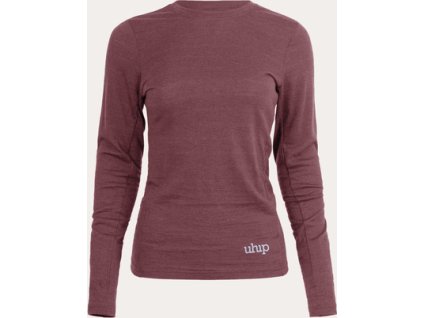 Triko vlněné Merino UHIP, s dlouhým rukávem, unisex, sassafras