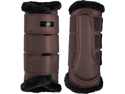 Kamaše drezurní Mocha Equestrian Stockholm, s beránkem, pár, hnědé