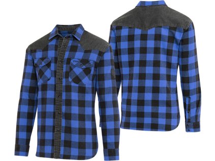 Košile westernová Lumberjack Stars & Stripes, pánská, blue/black